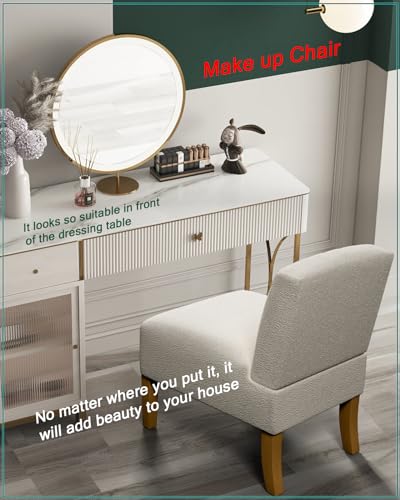 2-Piece Armless Accent Chair Set for Living Room